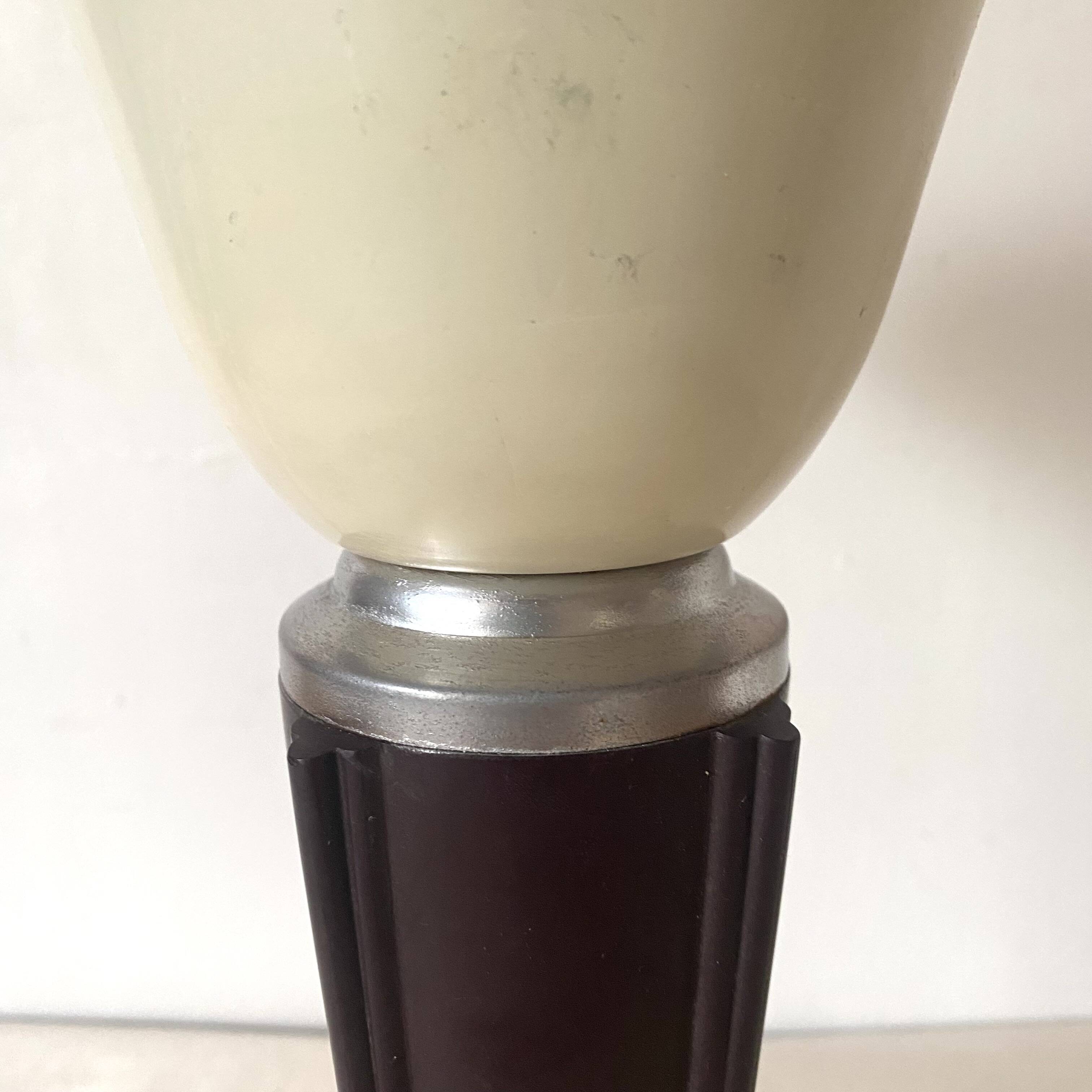 Lampe champignon art déco en bakélite et chrome