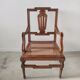 Fauteuil canné en bois naturel