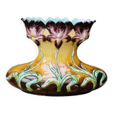 Art Nouveau slipware vase, iris