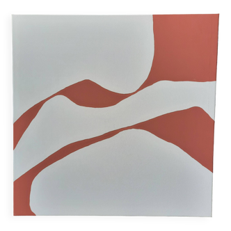 Contemporary beige/terracotta painting