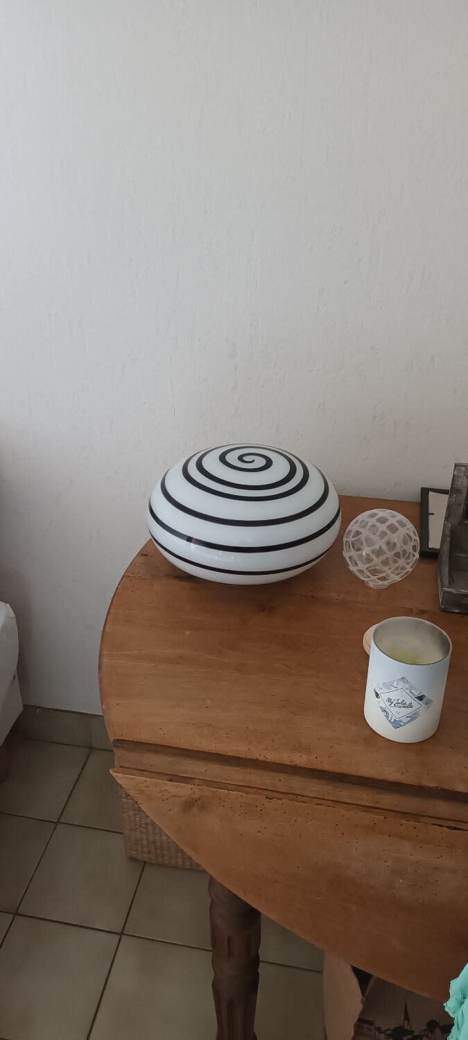 Swirl/zebra glass lamp by eglo vintage 80s/90s