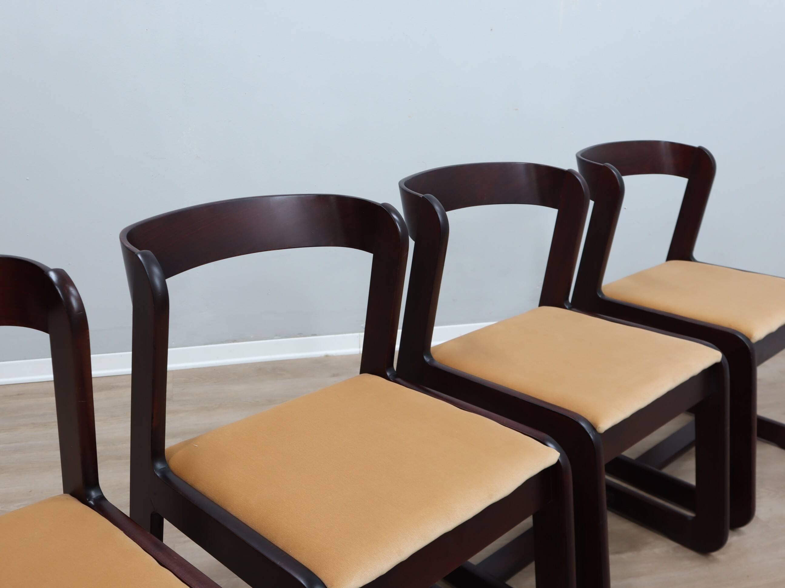 Set of 6 dining chairs Mario Sabot, Italy 1970s