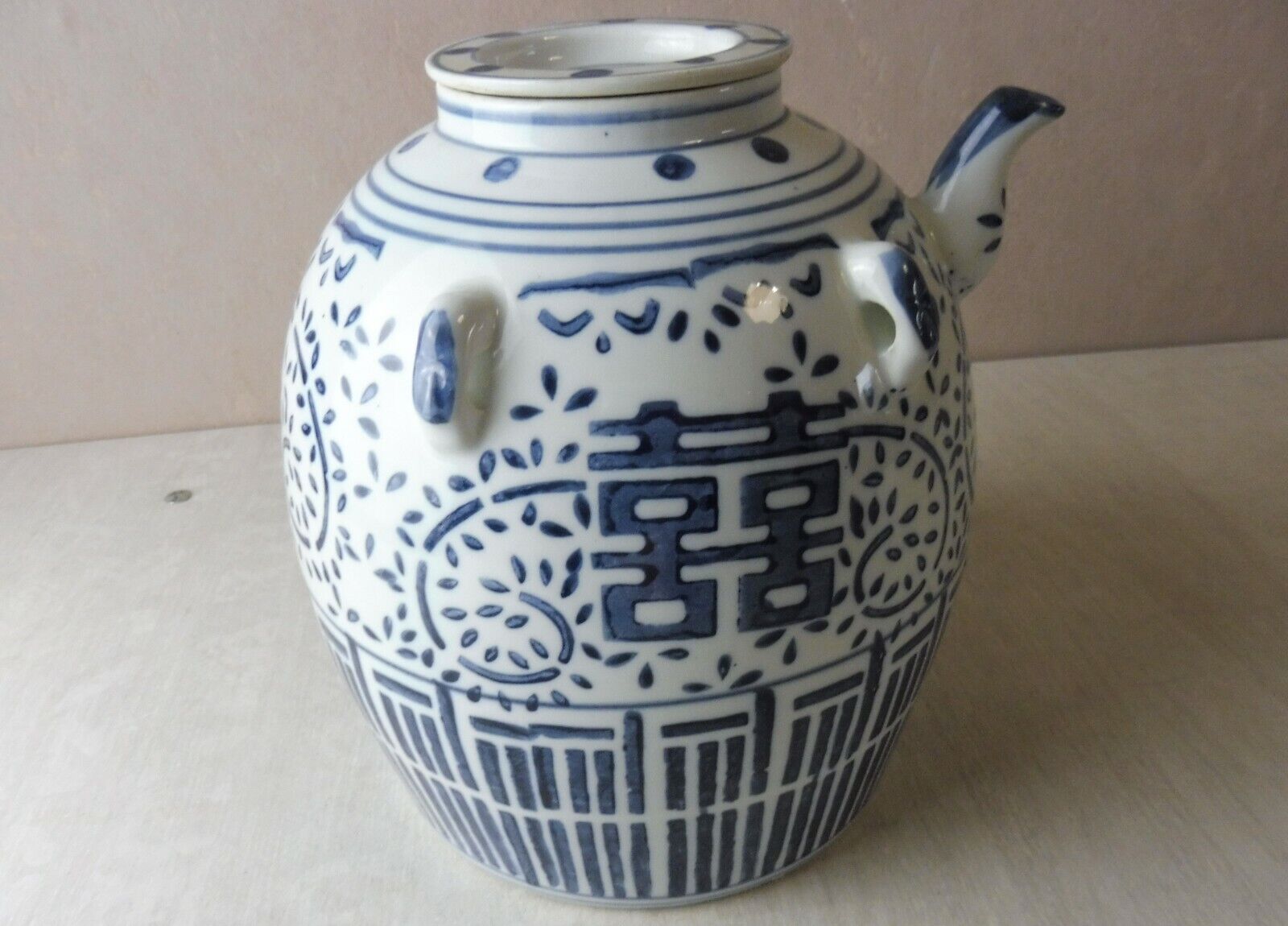 Old wedding teapot, porcelain, China