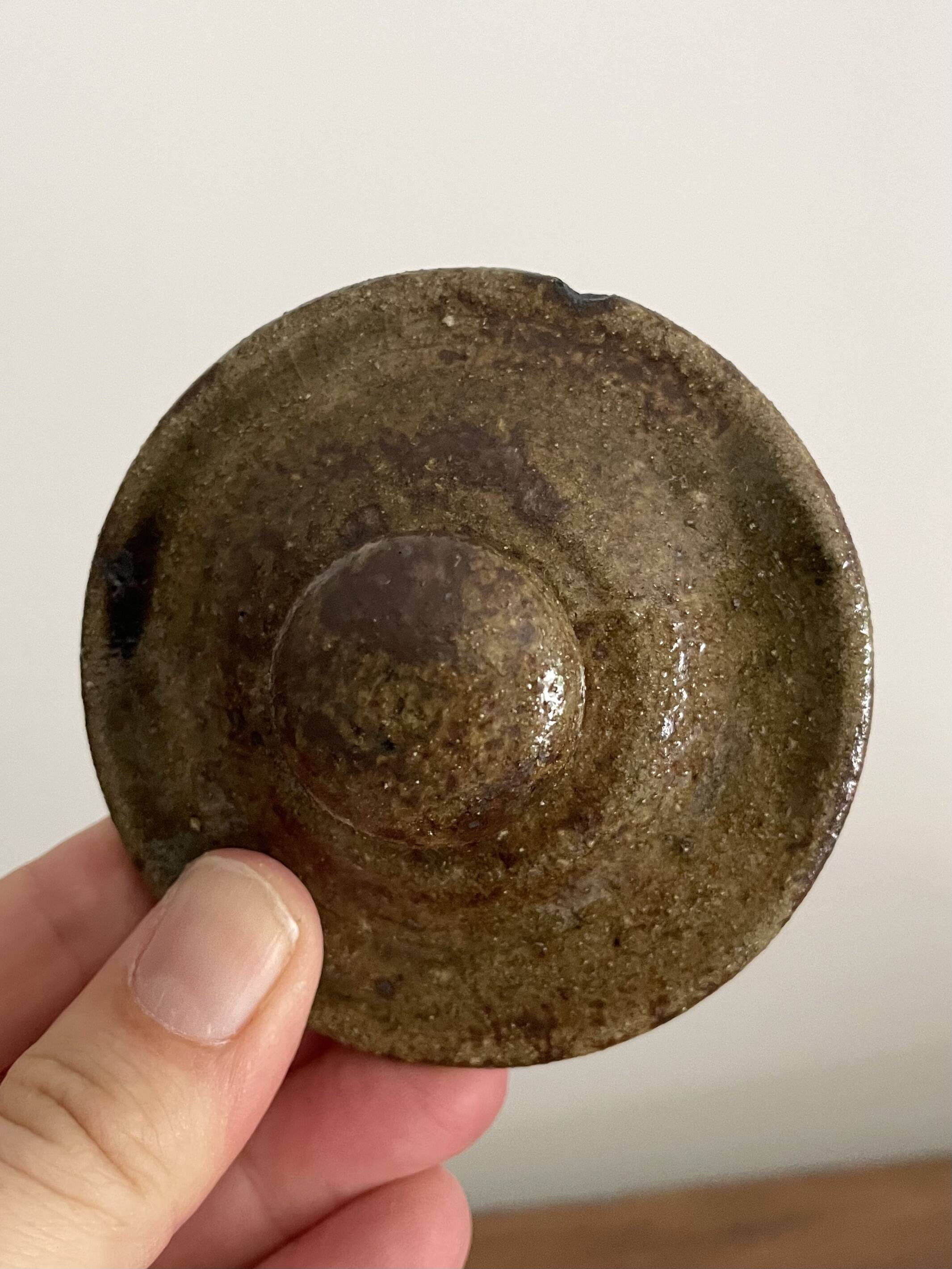 Théière avec 2 tasse à café en grès design vintage