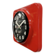 Vintage red bakelite wall clock from prim, 1970s