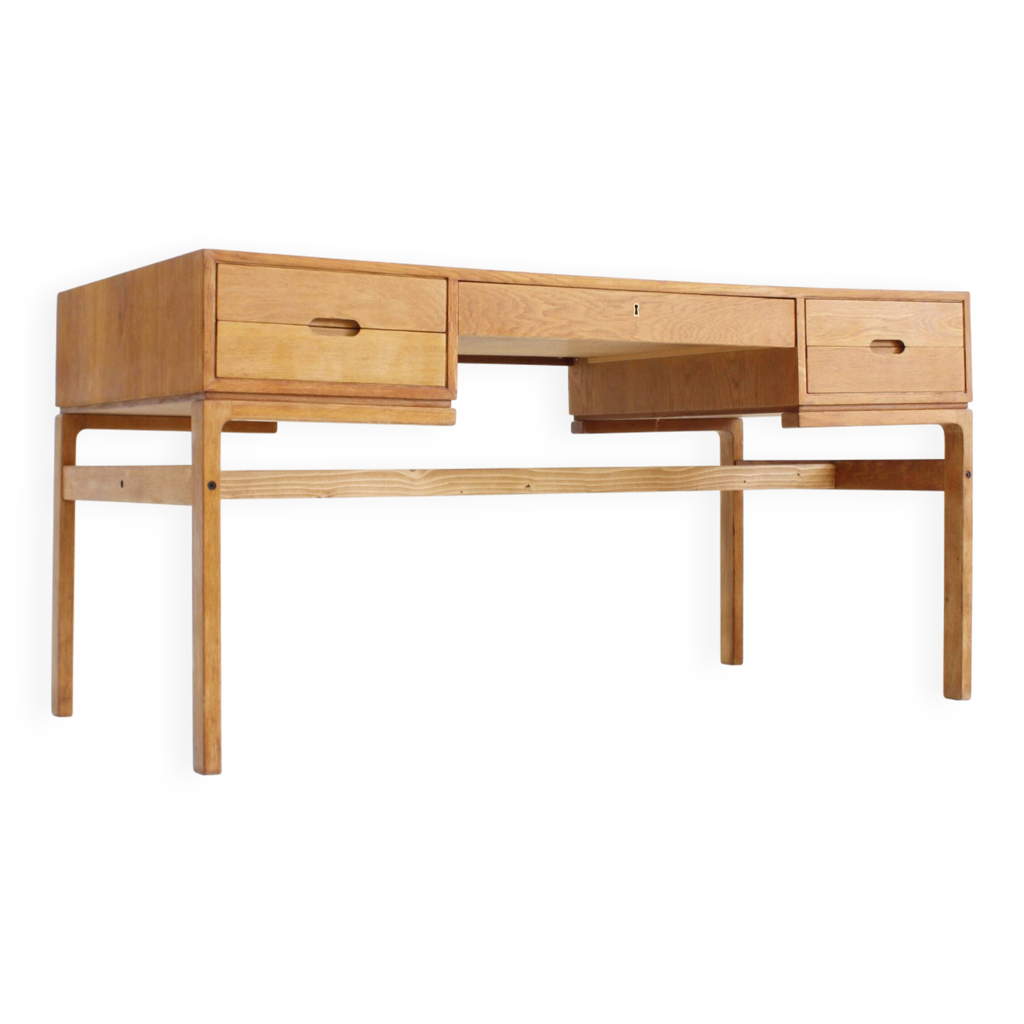 Vintage Danish teak desk by Arne Wahl Iversen 1950s