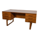 Mid-Century Teak Freestanding Desk by Torben Valeur & Henning Jensen for Dy