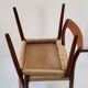 Danish dining chairs in wood and paper cord