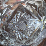 Cut crystal round vase – circa 1950