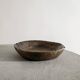 Vintage French Antique Decorative Dark Wooden Bowl in Oak, 1800s
