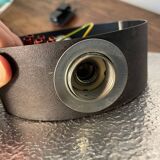 Pair of vintage design metal and glass wall lights