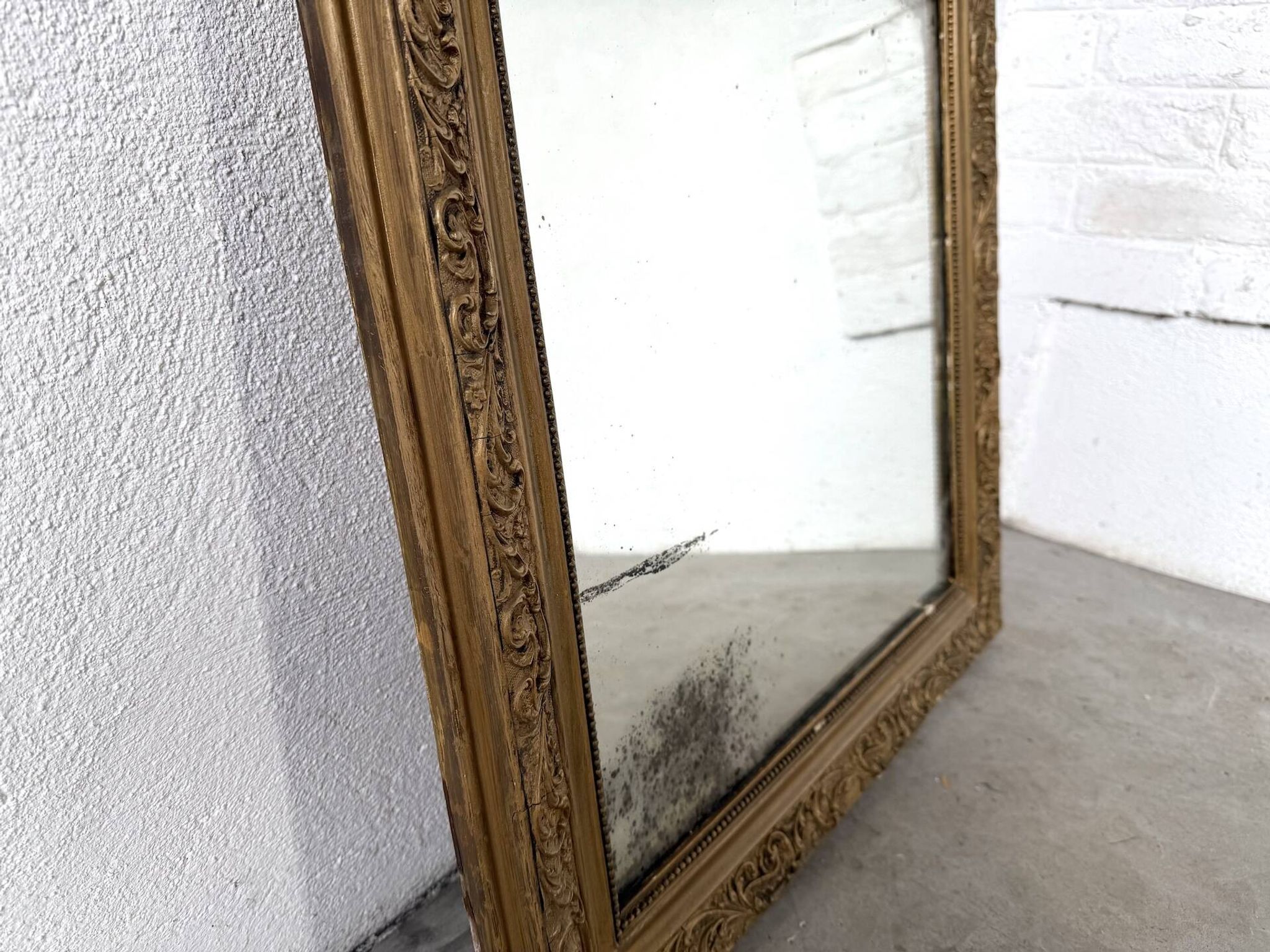 Miroir ancien au mercure, XIXe siècle