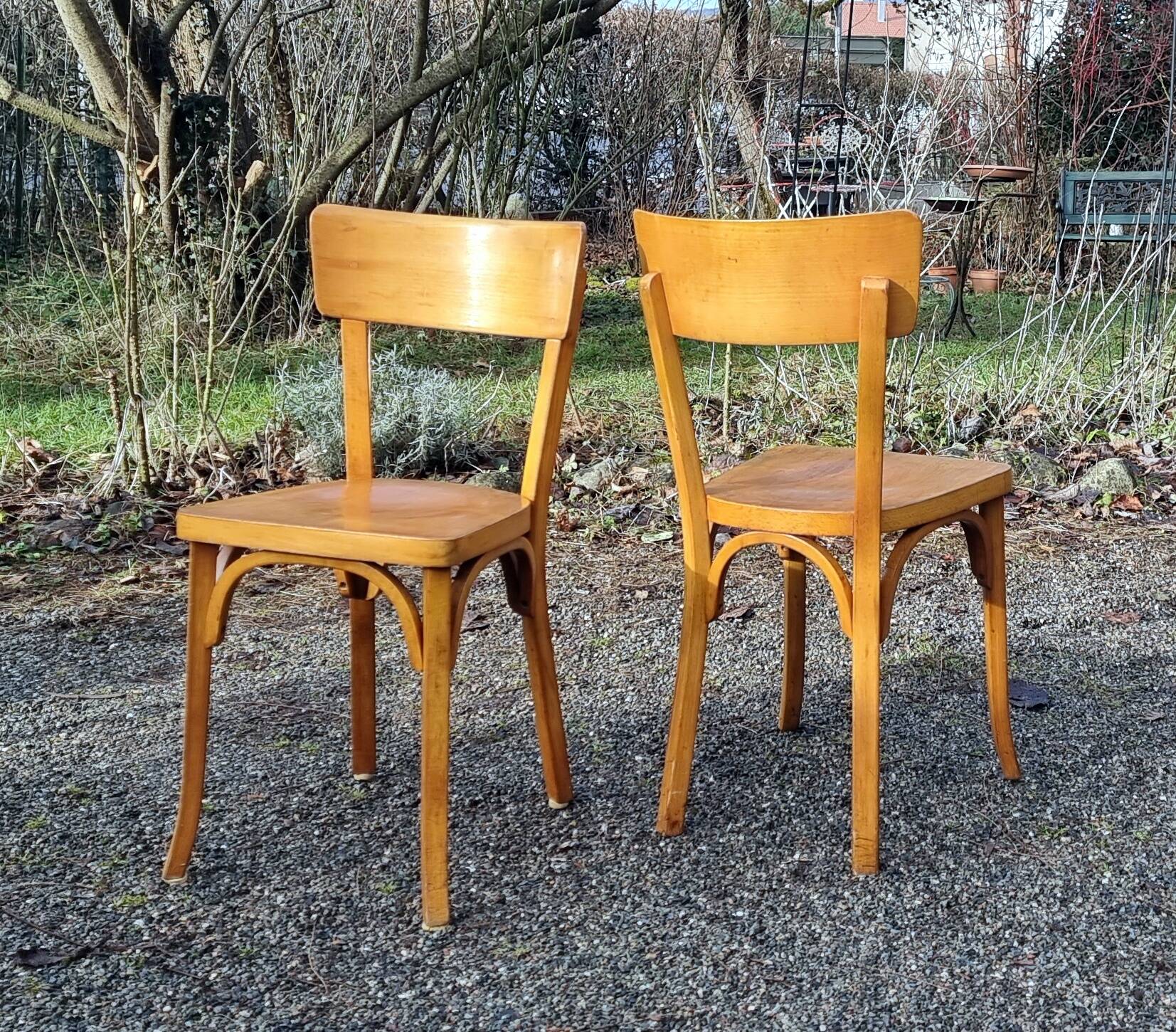 10 chaises bistrot, années 50-60