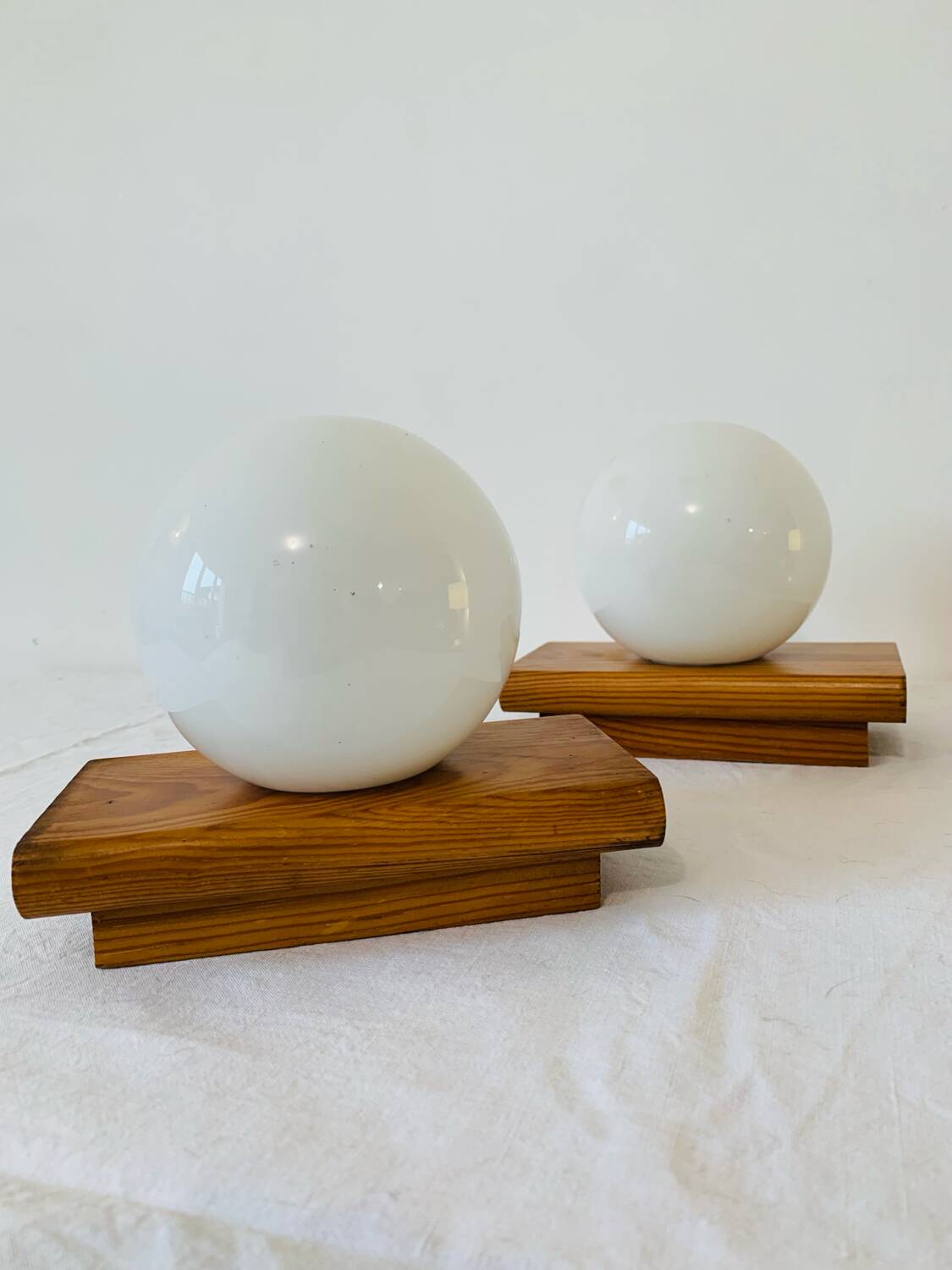 Pair of vintage modernist style wall lights