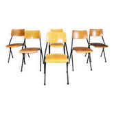 Post modern plywood dining chairs, 1970s