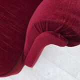 1960s, Swedish 2-seater sofa by Dux Sweden, furniture velour, ash wood.