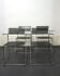4 X line chairs with armrests designed by Niels Jørgen Haugesen