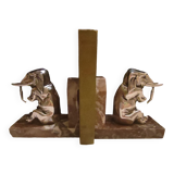 Art Deco elephant bookends in silver regulation
