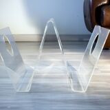 Door review W in Plexiglas 70 's design Michel Dumas