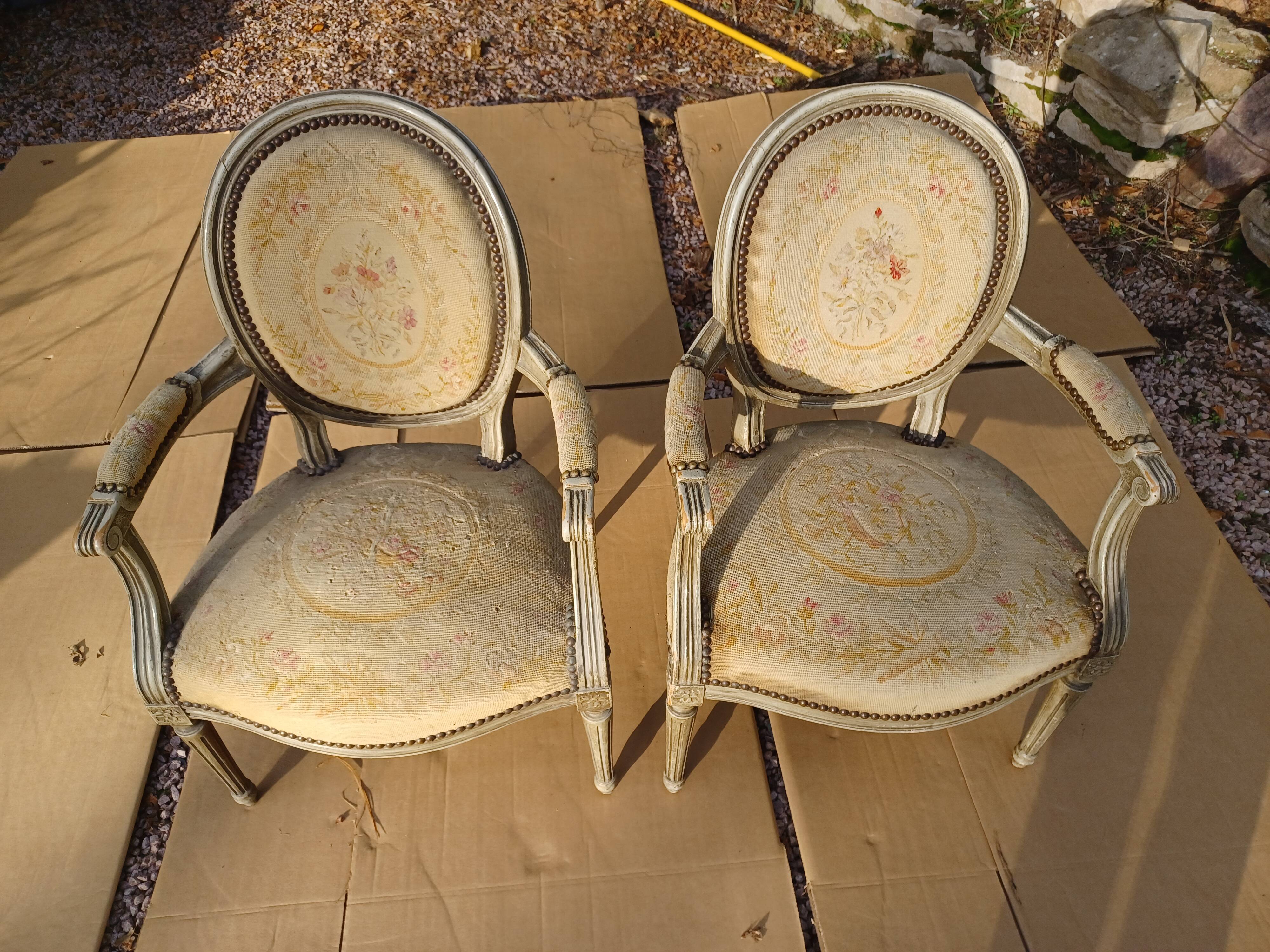 Medallion armchairs