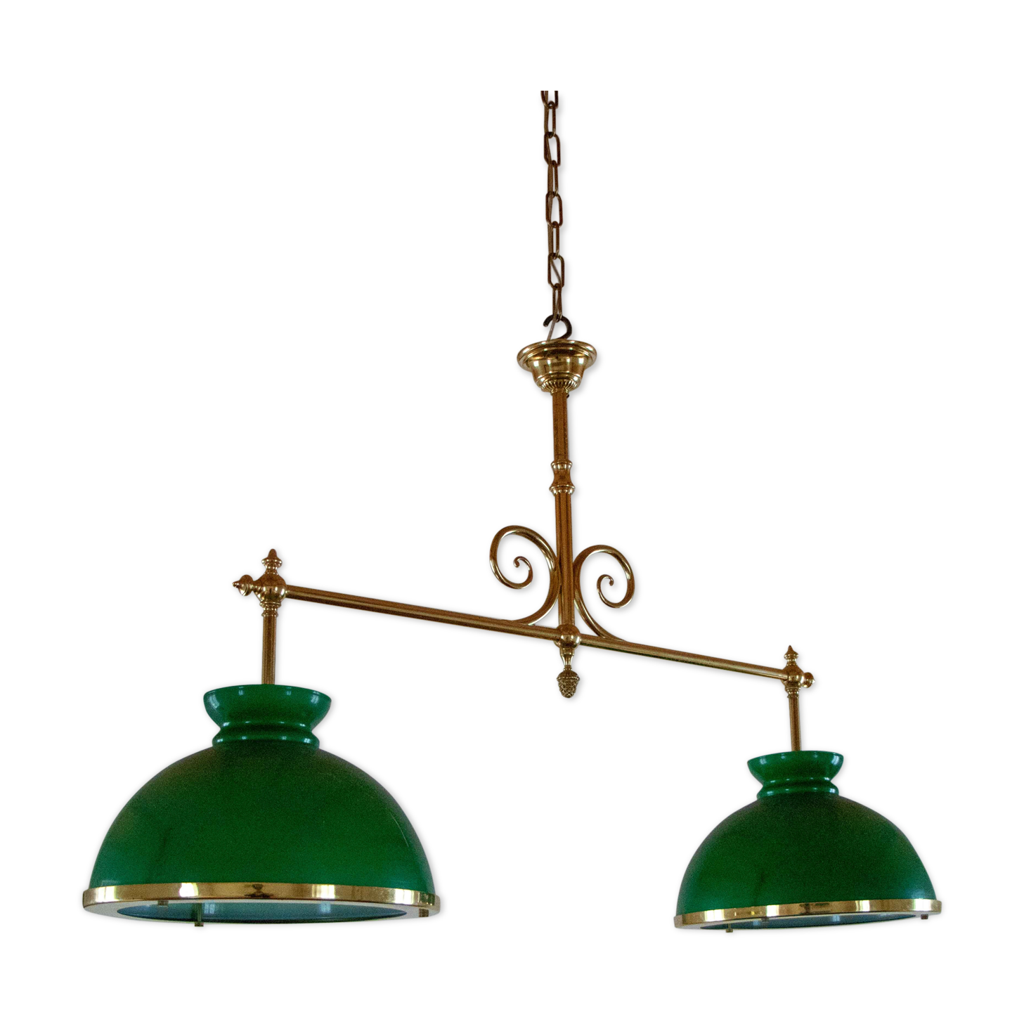 Opaline billiard chandelier