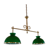 Opaline billiard chandelier