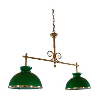 Lustre de billard en opaline