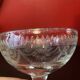 Early 20th century champagne glass burst by hand