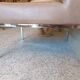 Chauffeuse fauteuil vintage en chrome/skaï