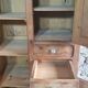 Small cabinet made of raw wood