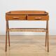 Mid-Century Teak and Rattan Console Table by Søren Rasmussen, Denmark, 1960