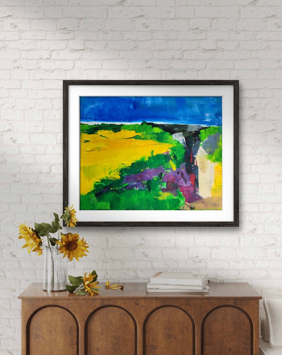 Modern landscape painting of Provence