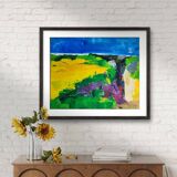 Modern landscape painting of Provence