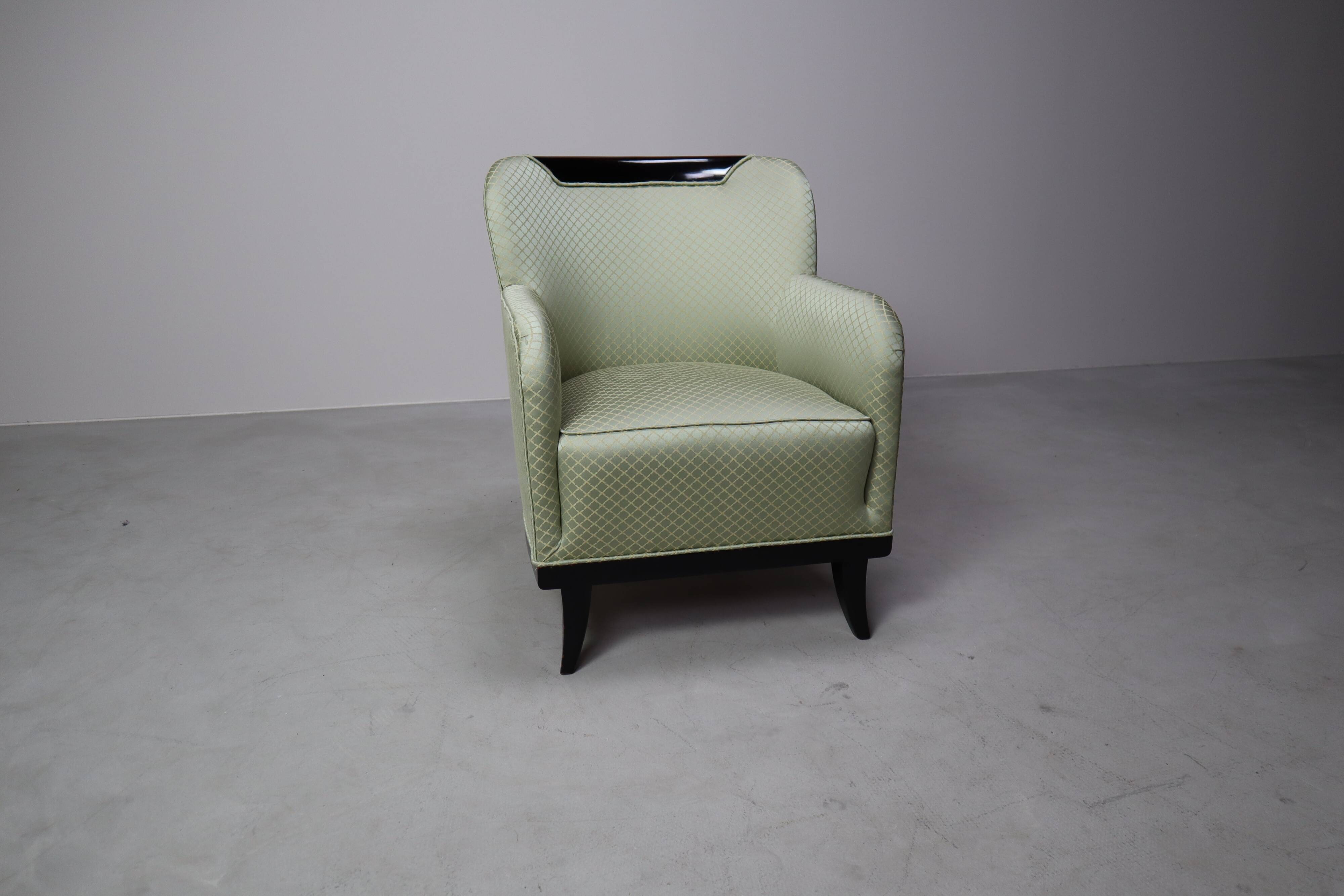 Set of four Art Deco armchairs, 1930-1950