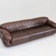 Gianfranco Frattini Sesann sofa Cassina 1970s in brown leather