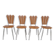 4 vintage petal chairs