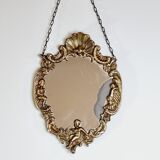Cherub brass mirror