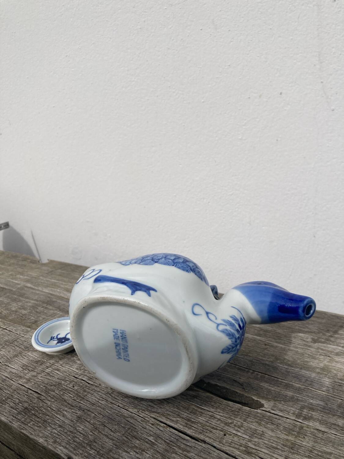 Chinese blue duck teapot