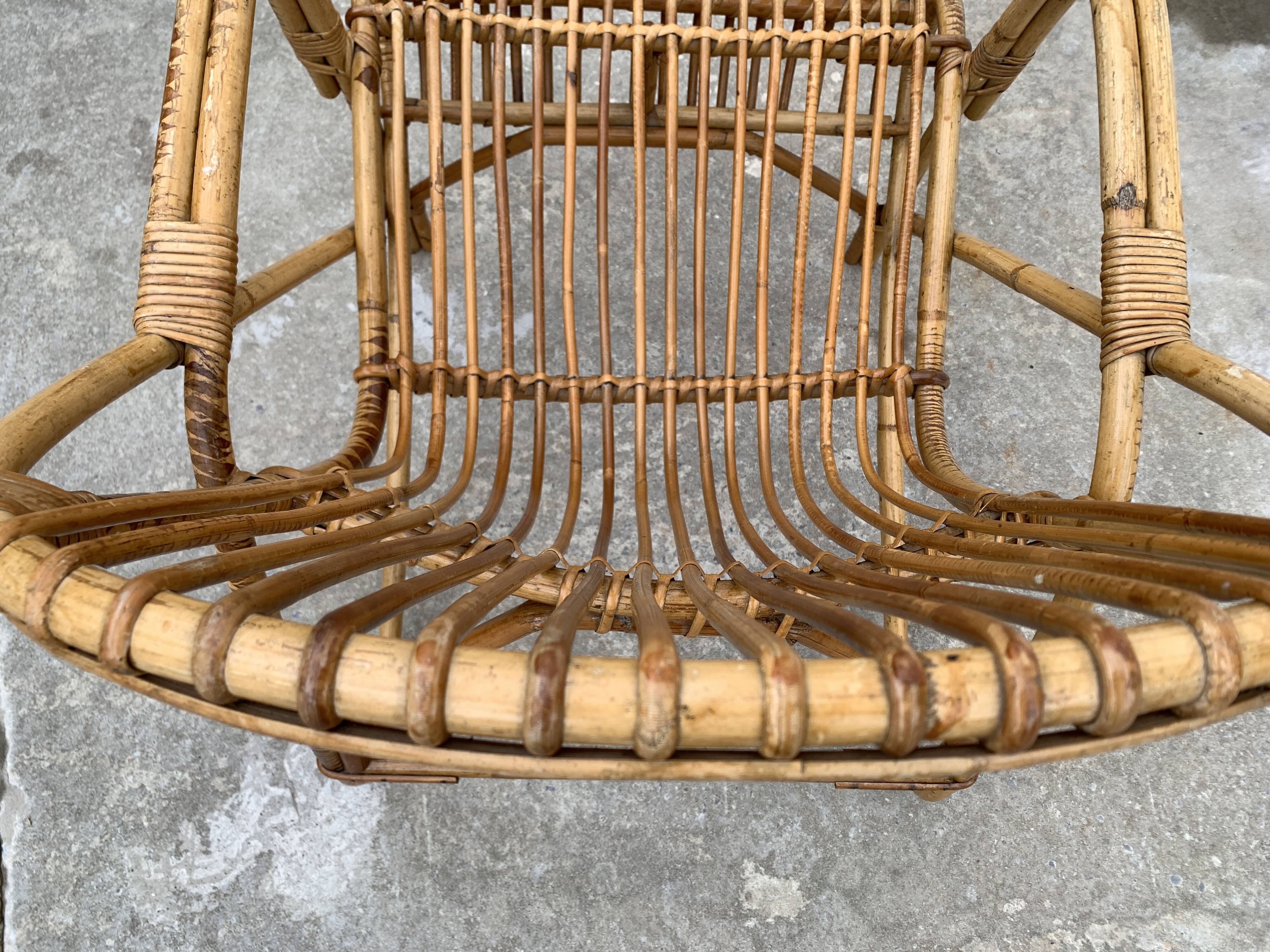 Fauteuil en rotin, 1960