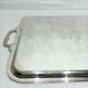 Silver-plated tray with handles