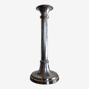 Vintage silver metal candle holder 32.5 cm