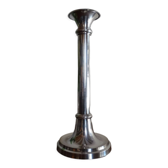 Vintage silver metal candle holder 32.5 cm