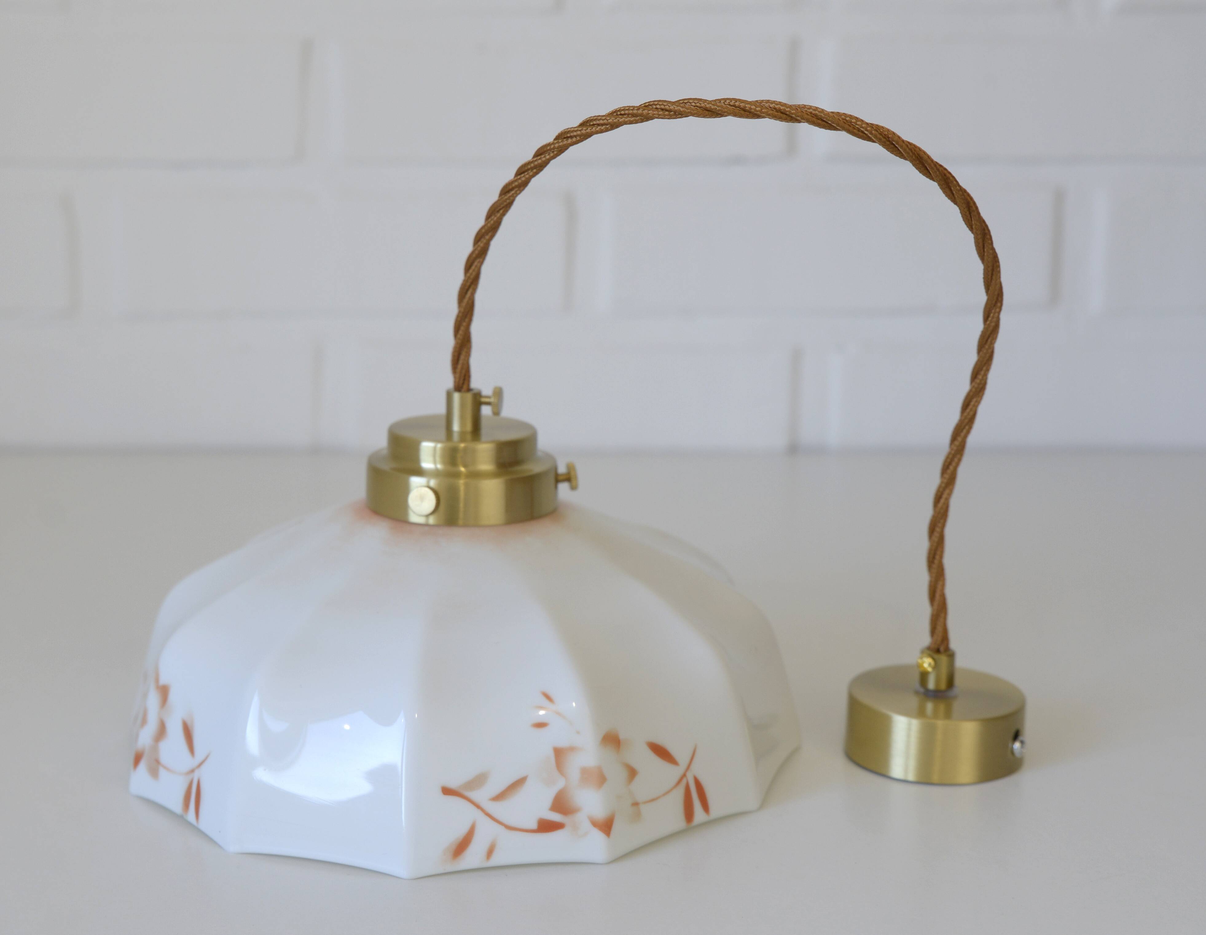 Vintage pendant lamp retro kitchen 50s mid-century farmhouse hanging lamp