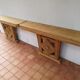 Console en chene blanchi style art deco