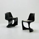 Denmark 1970s 4 x Space Age dining chair designed by Steen Ostergaard for Paul Cadovious