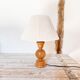 Lamp in wood and recycled cotton