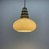 Grey glass pendant lamp by Peill & Putzler 1960