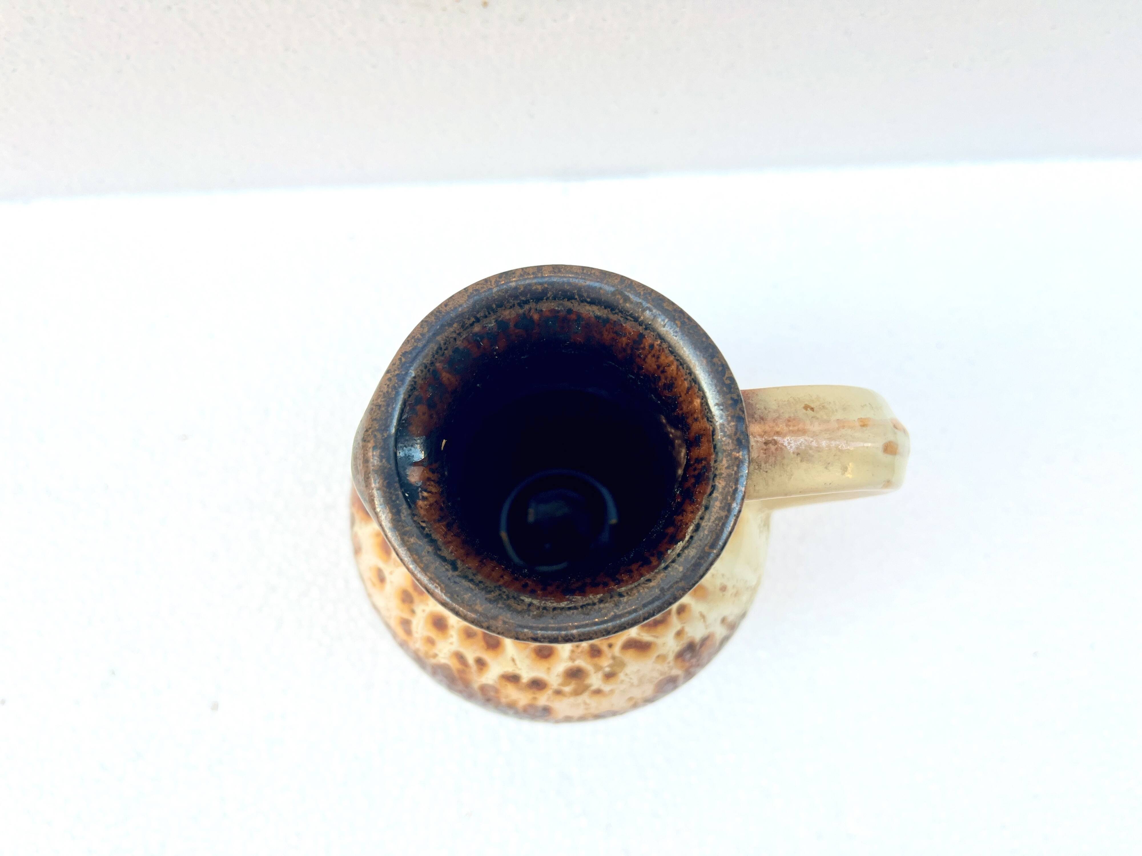 Fat Lava Vase Ceramic Pitcher West Germany 1960s Vintage Scheurich Style