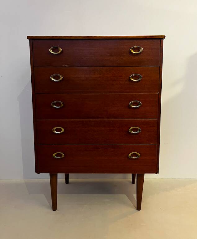 Vintage chiffonier with 5 drawers
