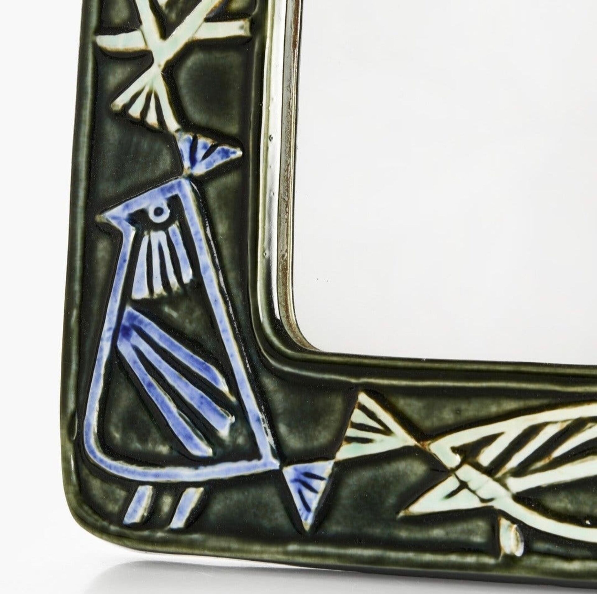 Ceramic Bird Mirror Lisa Larson Harlequin Series / Gustavsberg